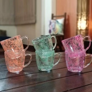 Unbreakable neon mesh tea cups (Set of 6) - Neon Collection