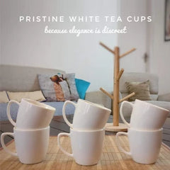 Unbreakable white tea cups (Set of 6)