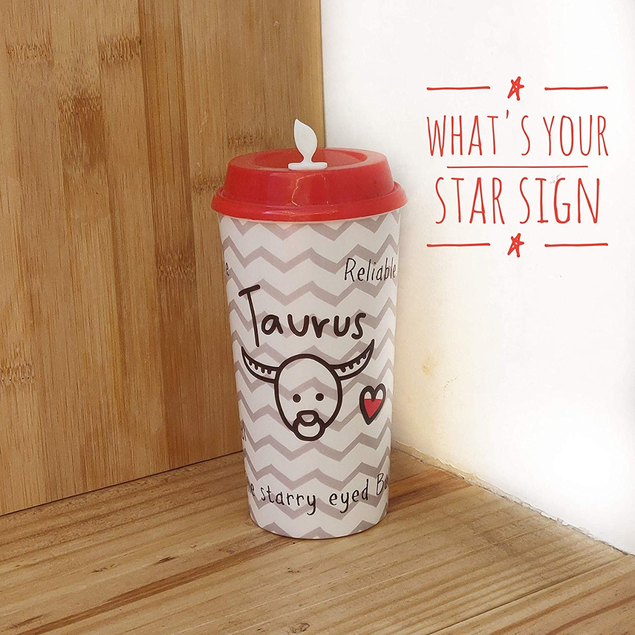 Taurus Sun Sign Sipper & Coffee Cup - Zodiac Cups