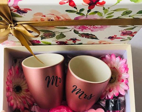 Unbreakable Couple Mugs - Set of 2 - Mr & Mrs - Rose Gold