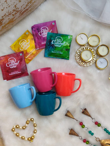 "Colorful Tea Set" Diwali Hamper