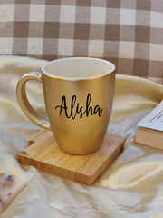 Unbreakable Metallic Mug with Customisable Name - Set of 1