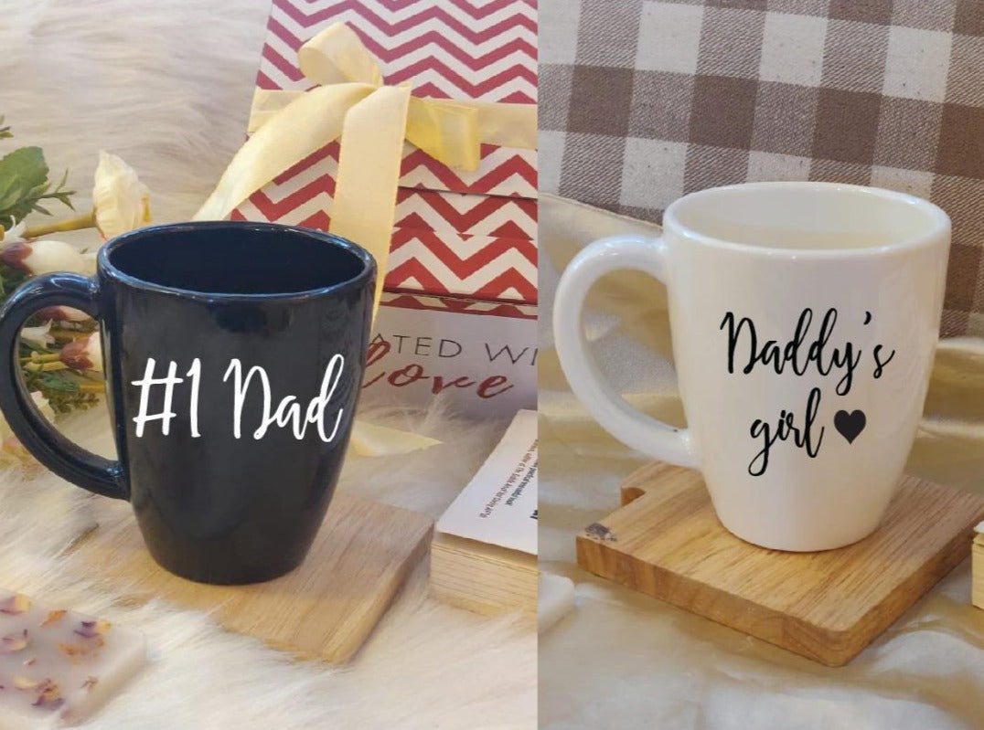 Unbreakable coffee mug for Super Dad- Black & white