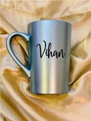 Personalized Tall coffee mug in pastel love