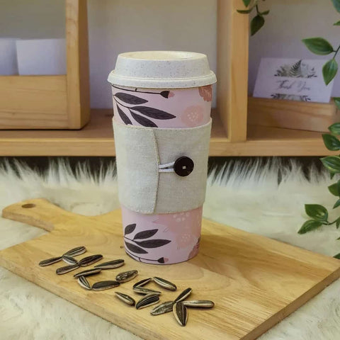 Eco-friendly Cup & Cup sleeve by Chirpy Cups with Sipper lid-WONDER WOMEN