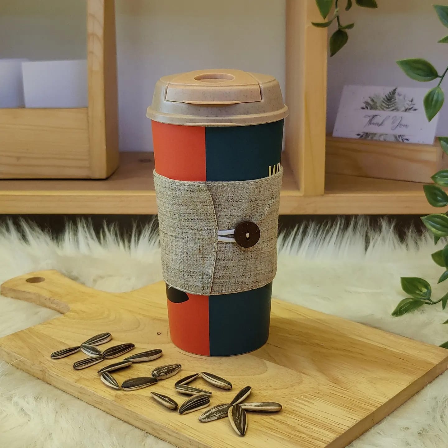 Eco-friendly Cup & Cup sleeve by Chirpy Cups with Sipper lid-WHO IS DOING TO STOP ME