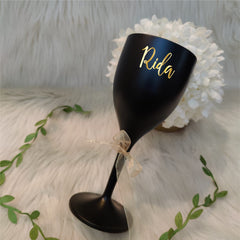 Unbreakable Wine Glass with Customisable Name - Set of 1